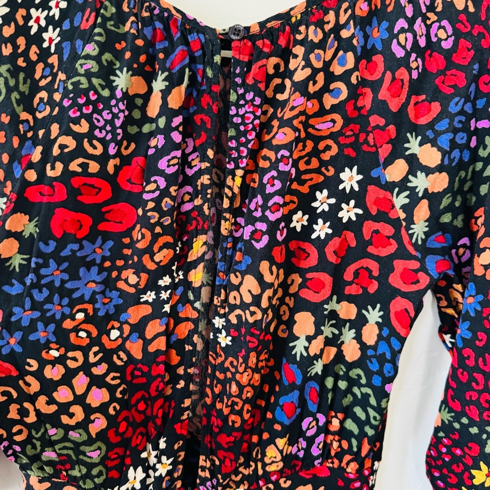 Farm Rio Wild Flower Puff Sleeve Dress - Picture 10 of 12